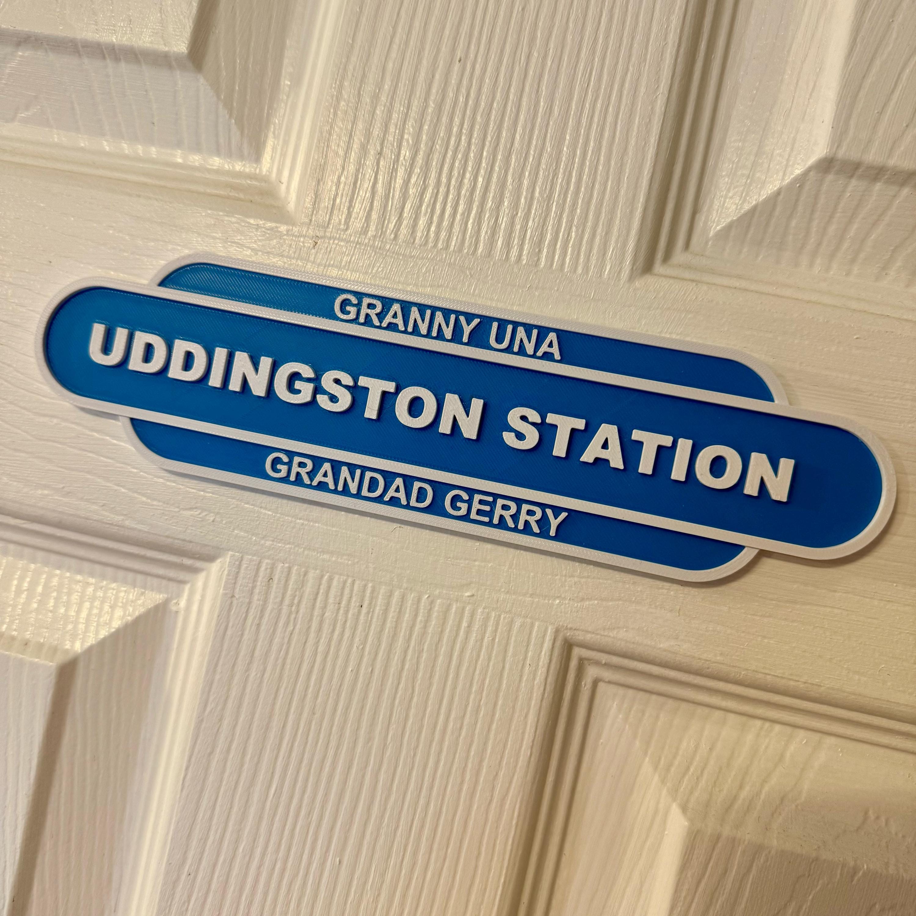 Personalised Railway Train Totem Plaque