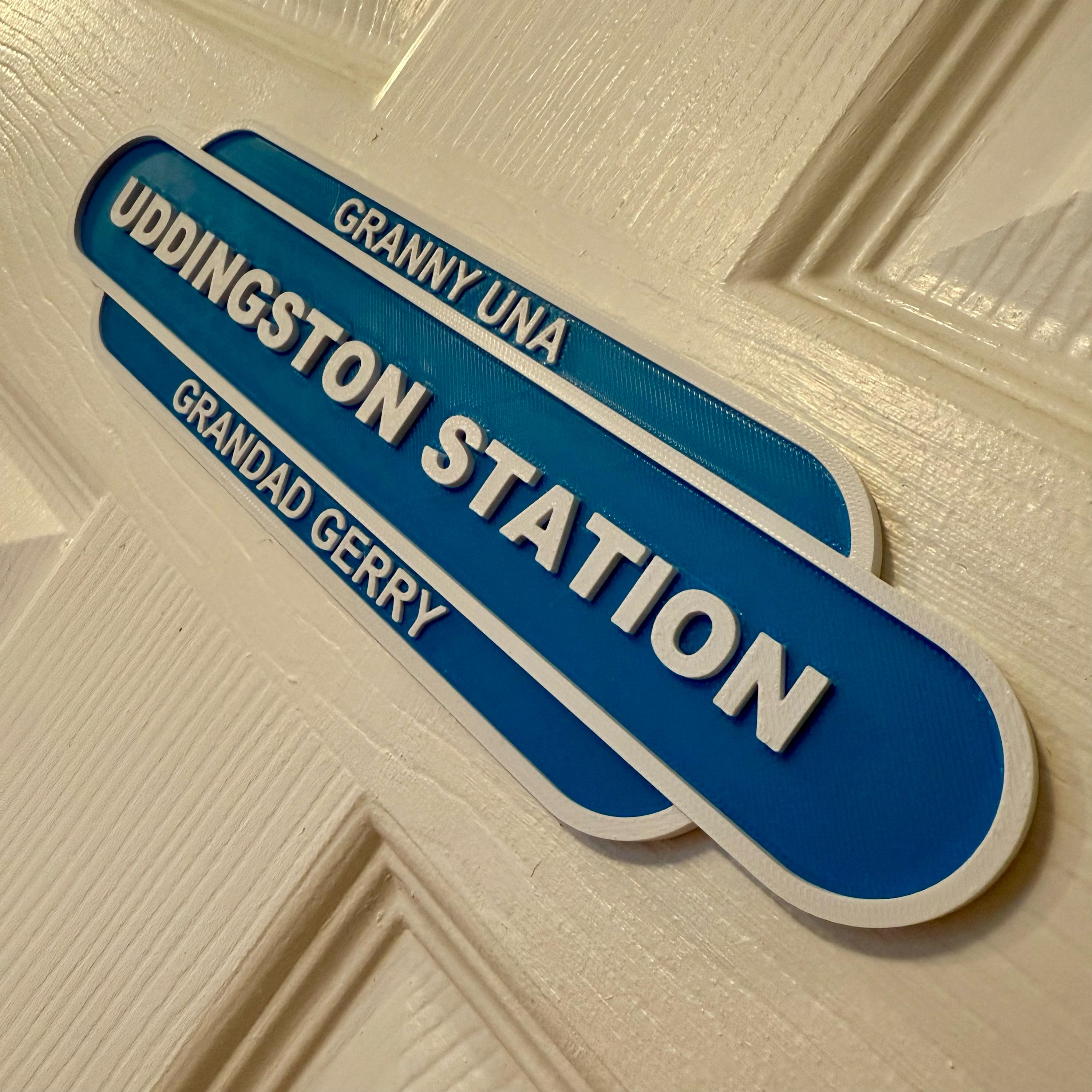 Personalised Railway Train Totem Plaque