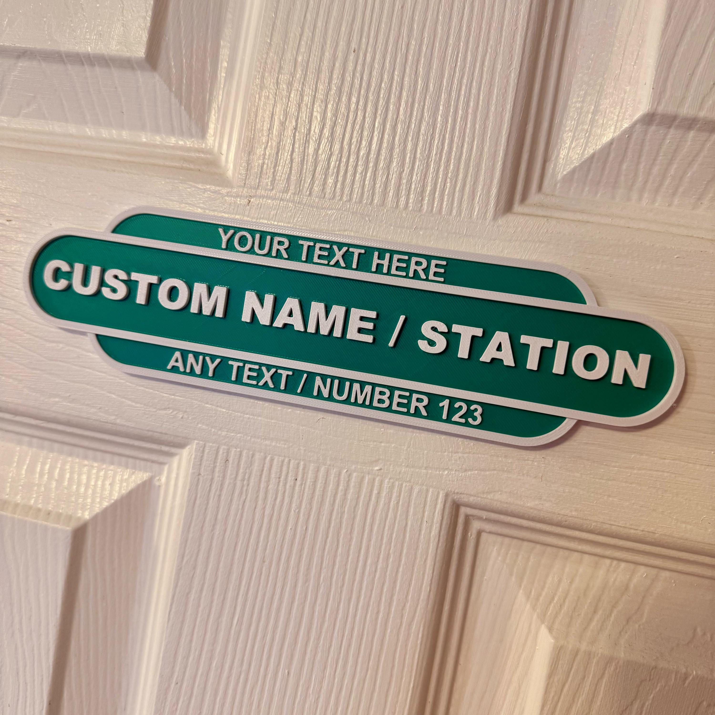 Personalised Railway Train Totem Plaque