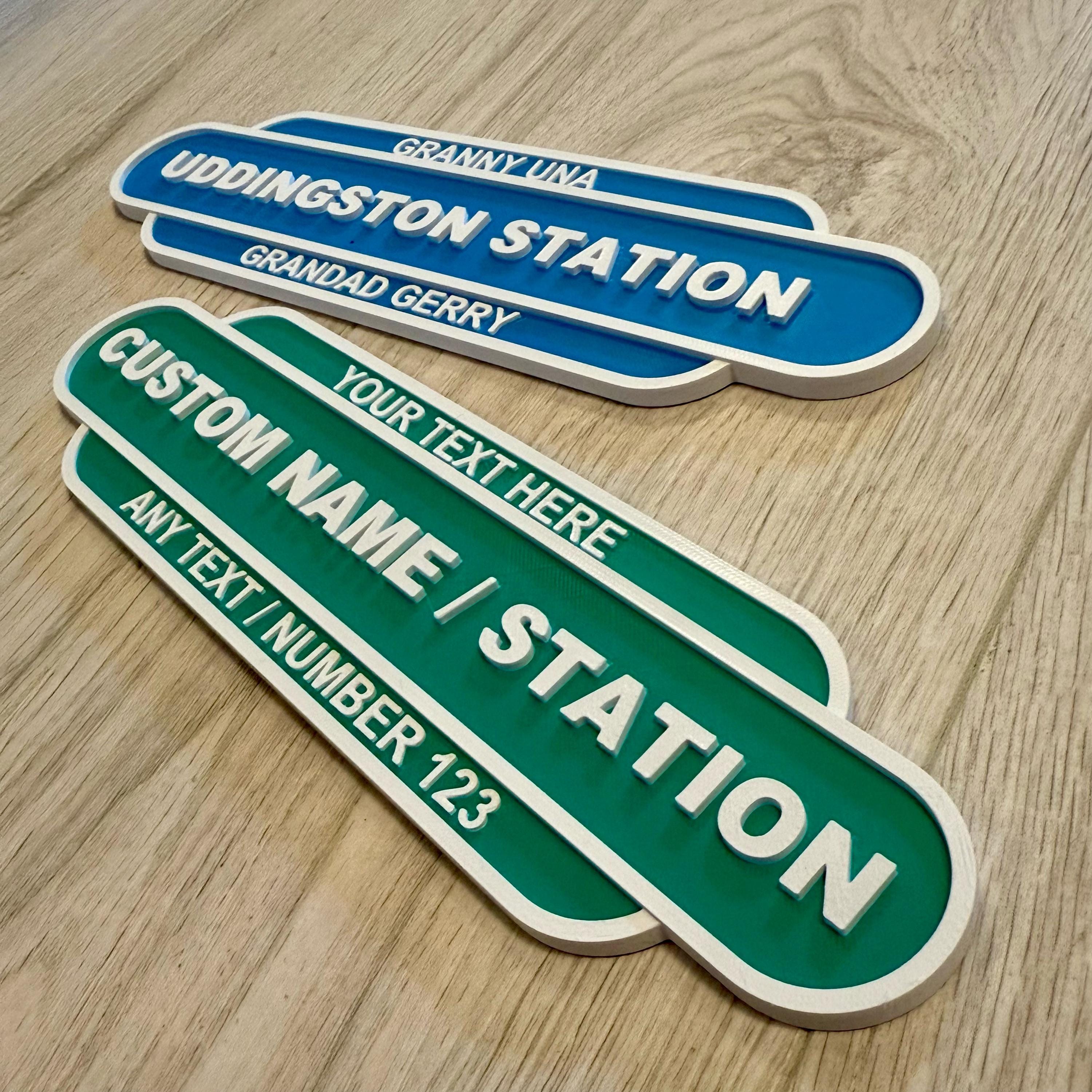 Personalised Railway Train Totem Plaque