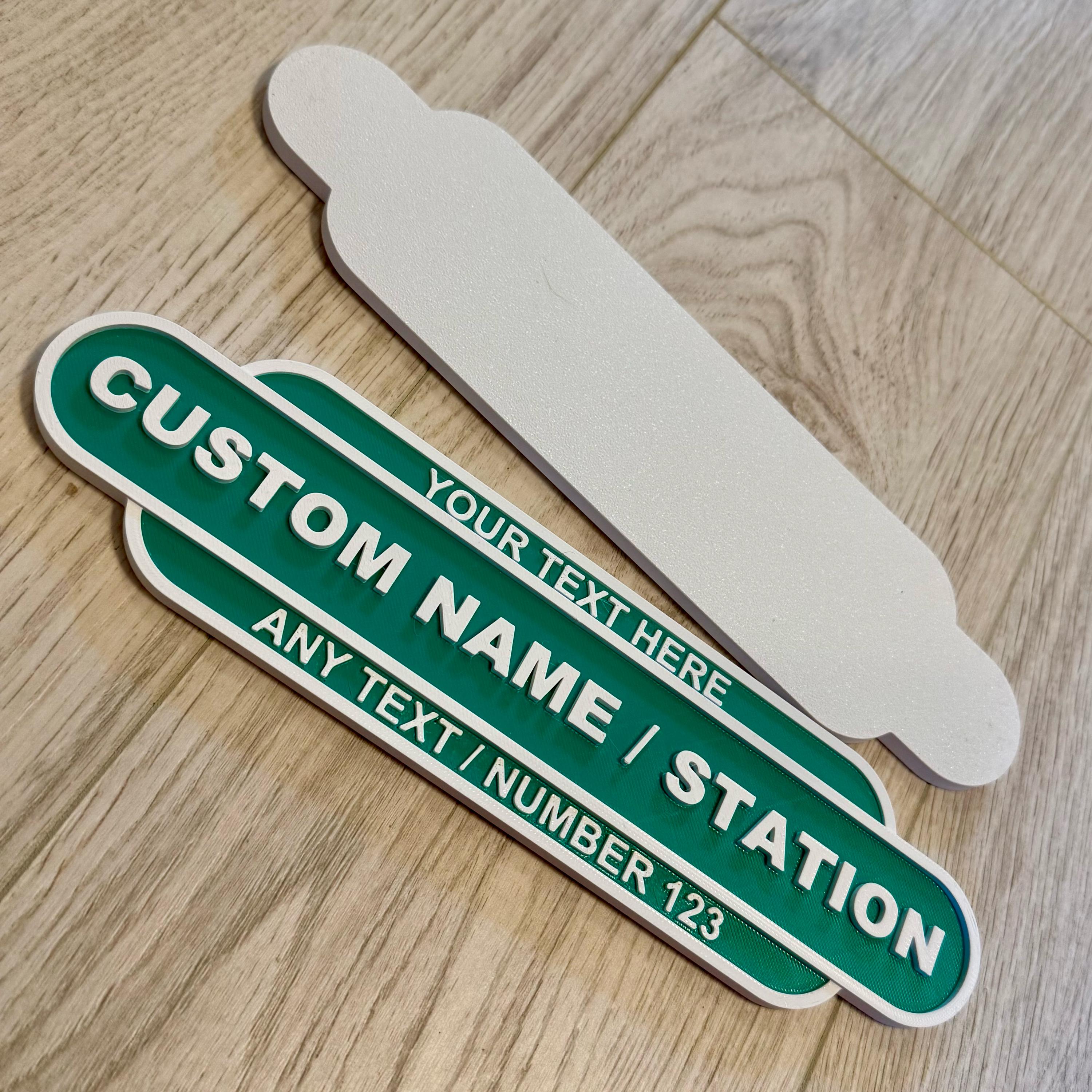Personalised Railway Train Totem Plaque