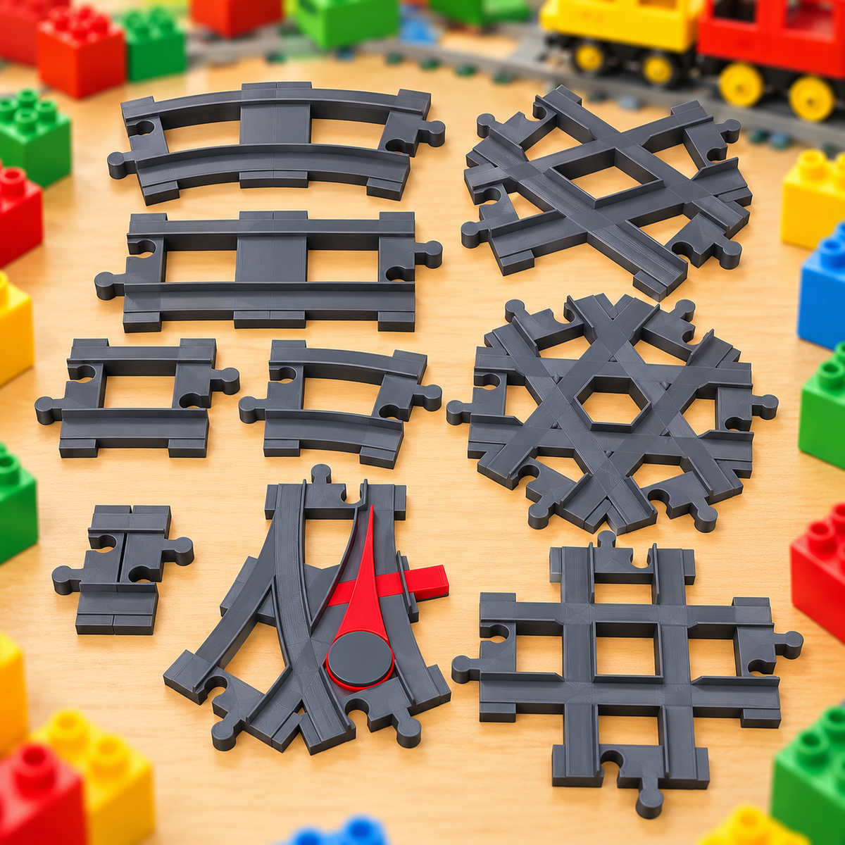 Replacement Compatible DUPLO train track parts