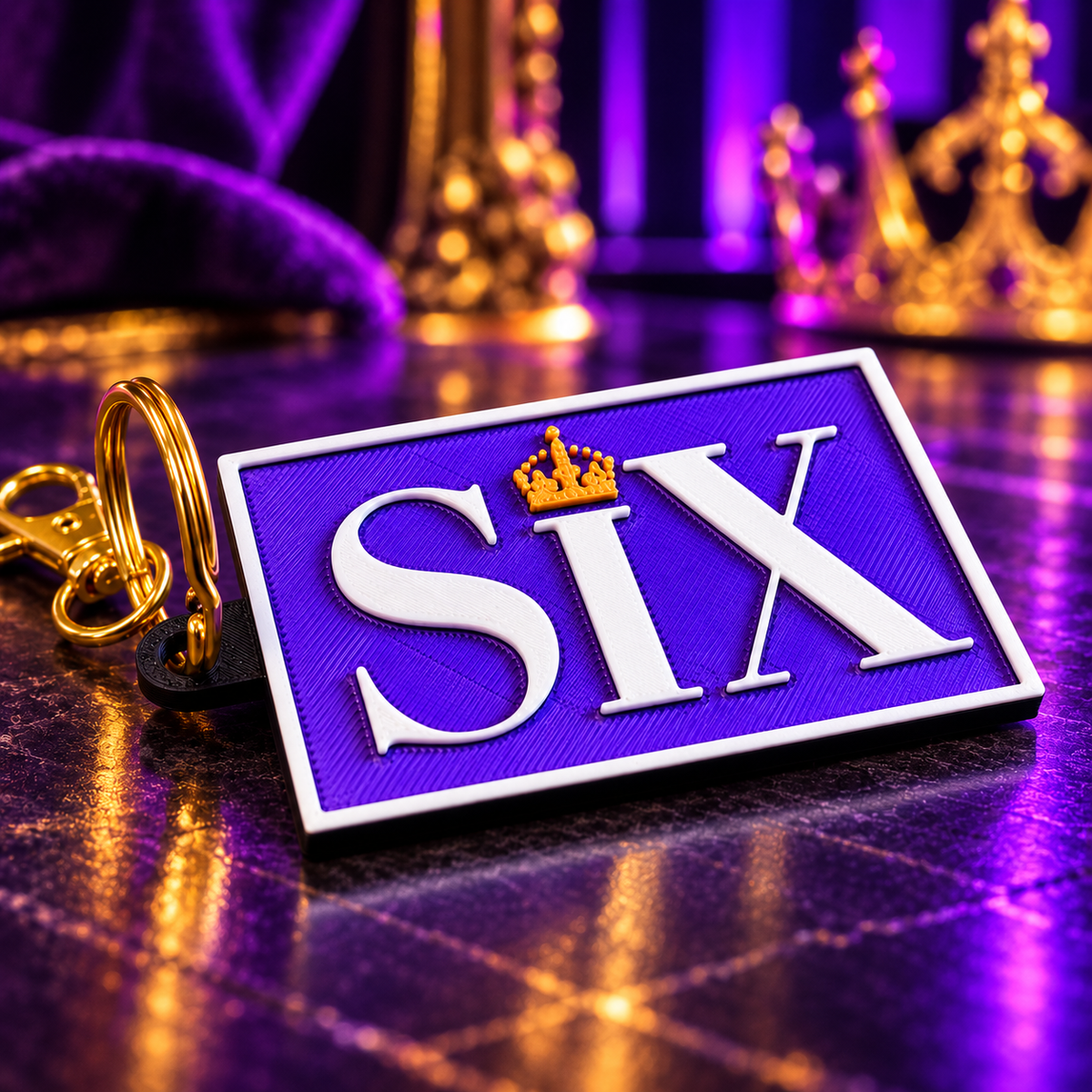 SIX the Musical Keyring Logo themed promotional image