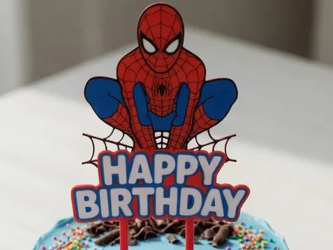 Spider-Man inspired 3D printed cake topper alternate view