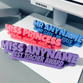 Personalised Teacher Name Desk Plaque