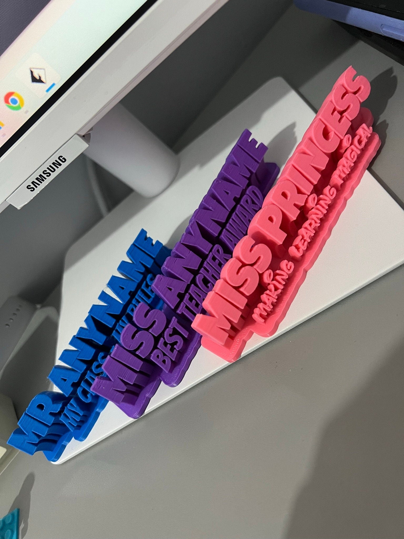 Personalised Teacher Name Desk Plaque