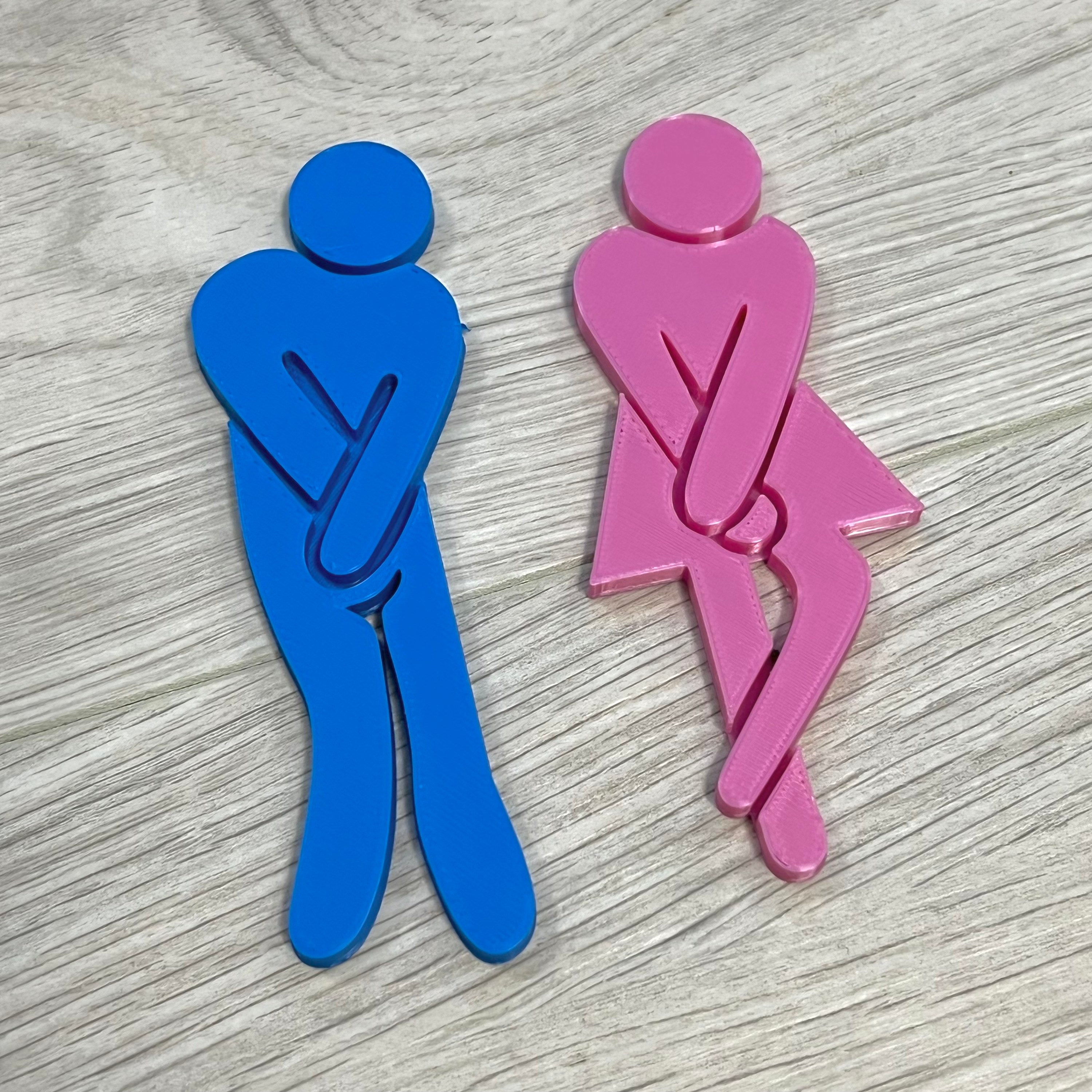 Male and Female Toilet Door Sign