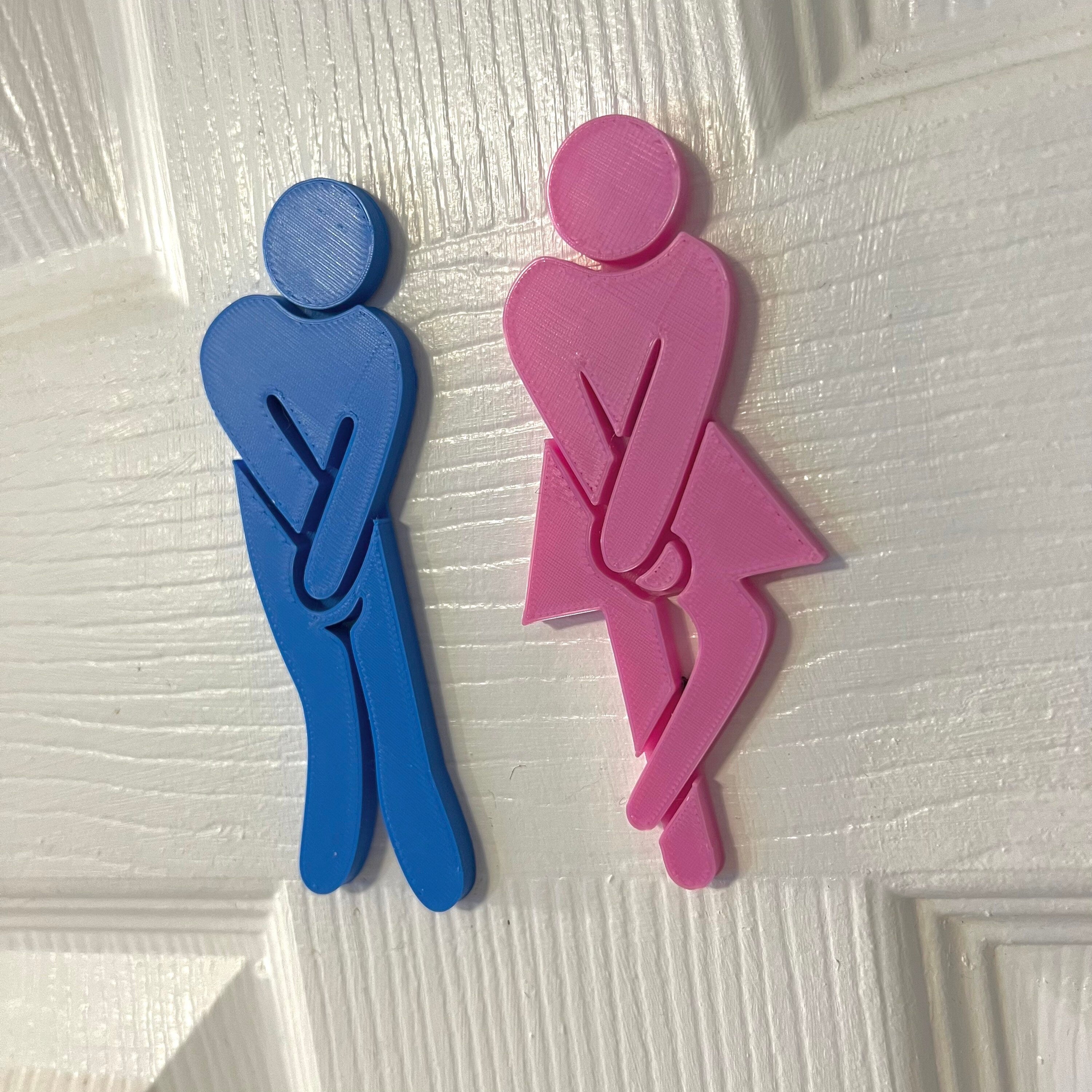 Male and Female Toilet Door Sign