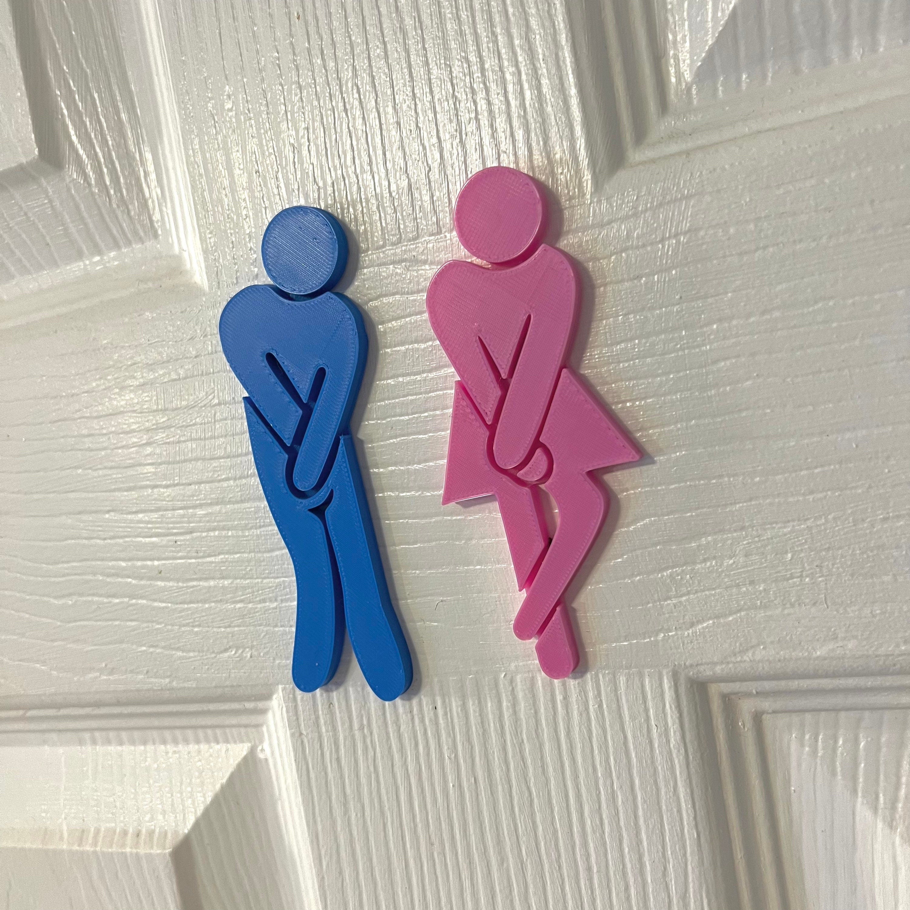 Male and Female Toilet Door Sign