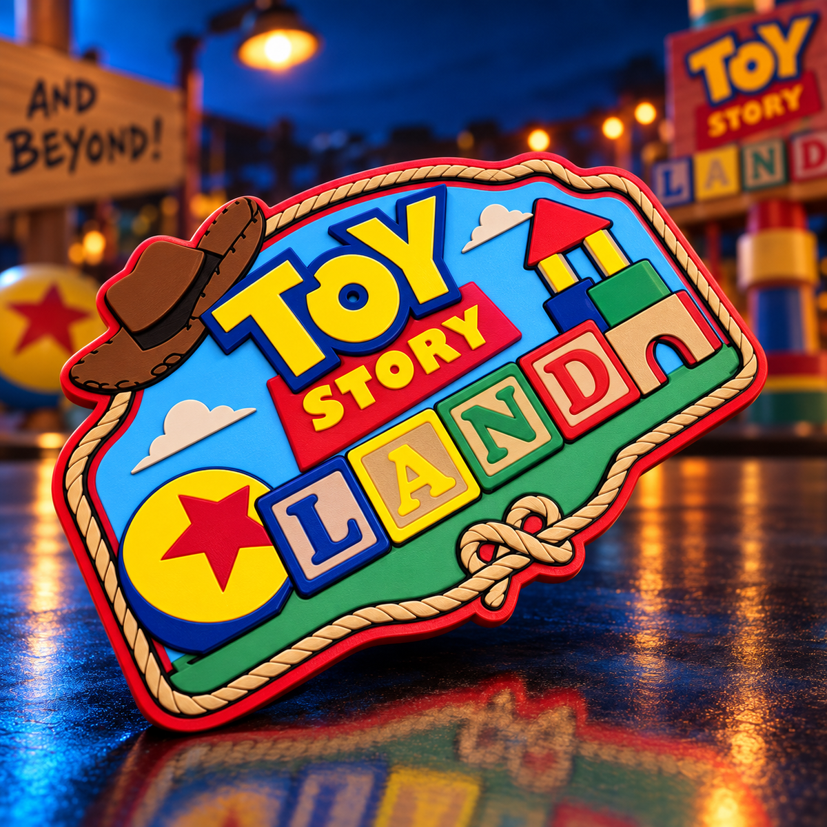 Toy Story Land Inspired Sign themed promotional image