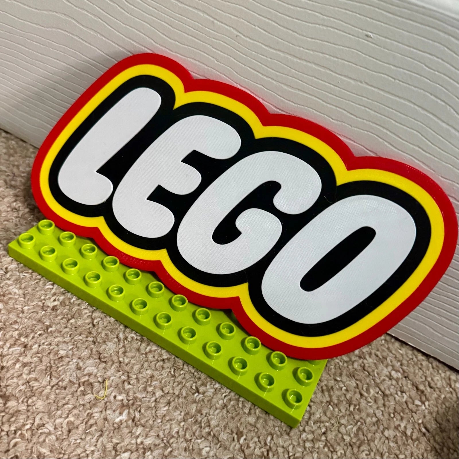 Lego Logo Inspired 3D Wall Sign – image 1